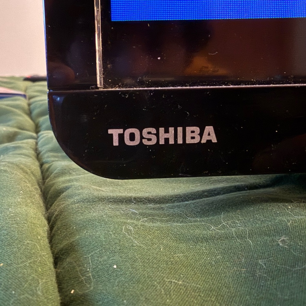 Toshiba Black and Blue Television